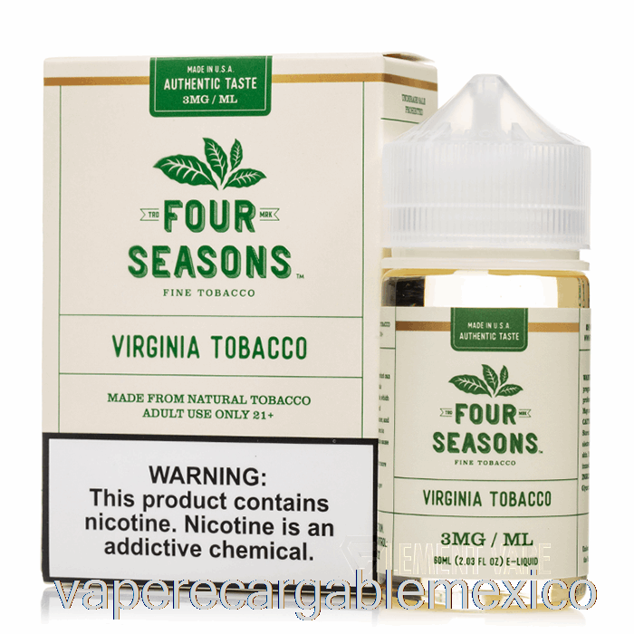 Vape Recargable Virginia Tabaco - Cuatro Estaciones - 60ml 6mg